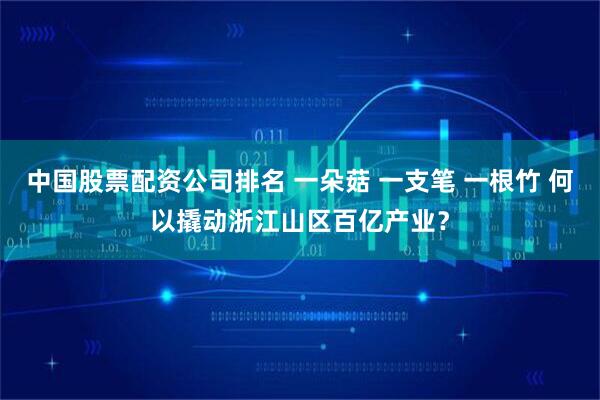 中国股票配资公司排名 一朵菇 一支笔 一根竹 何以撬动浙江山区百亿产业？